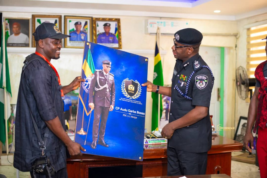 The executive delegation of ISPPAN Imo State Chapter with Commissioner of Police, CP Audu Garba Bosso, at the Command Headquarters in Owerri.